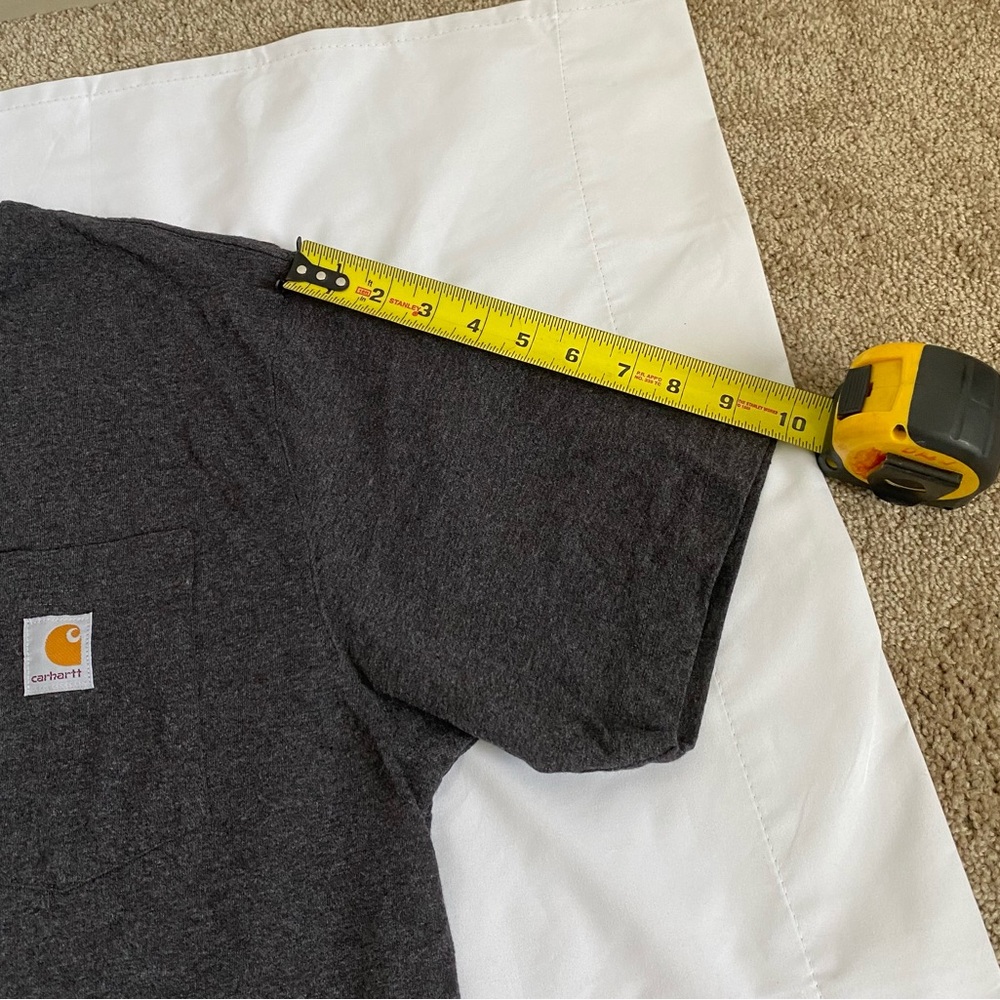 Men’s Carhartt Heavy Duty Pocket Tee Shirt in Charcoal Gray.  Size Medium.  EUC - Picture 11 of 14